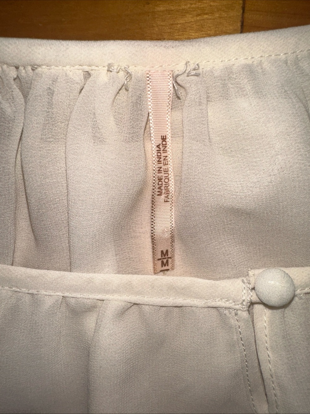 Free People Forget Me Not Embroidered Floral Blouse White Blue Boho Medium M - Picture 6 of 9